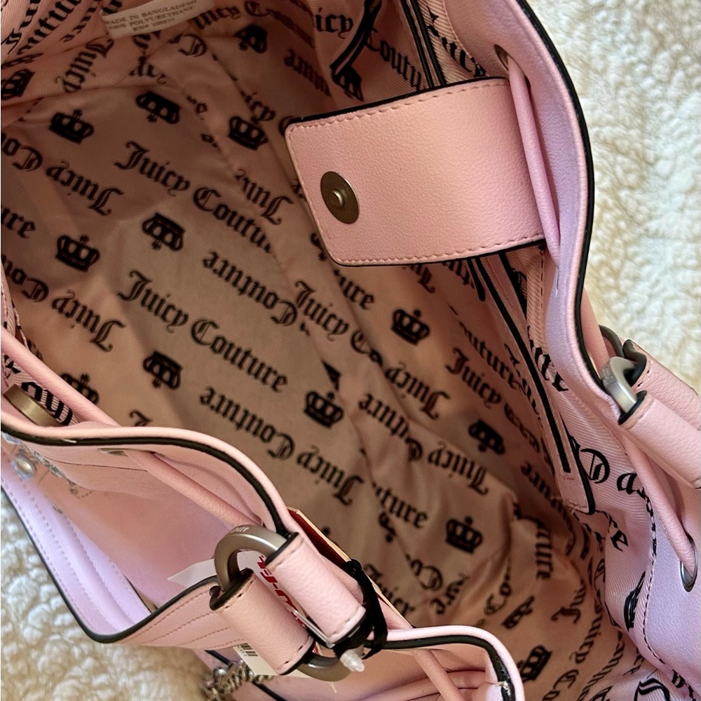 TIKTOK VIRAL Y2K Juicy Couture Juicy Crown Tote in Chiffon Pink NWT - Picture 4 of 6
